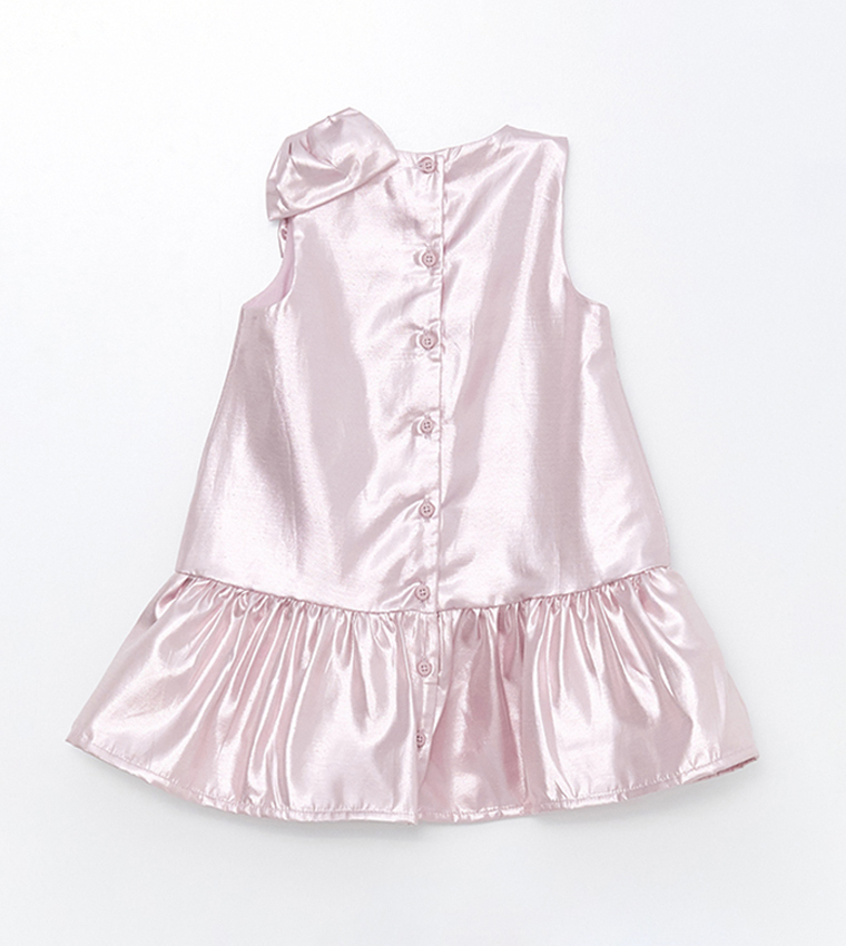 Bow Detail Crew Neck Mini Dress