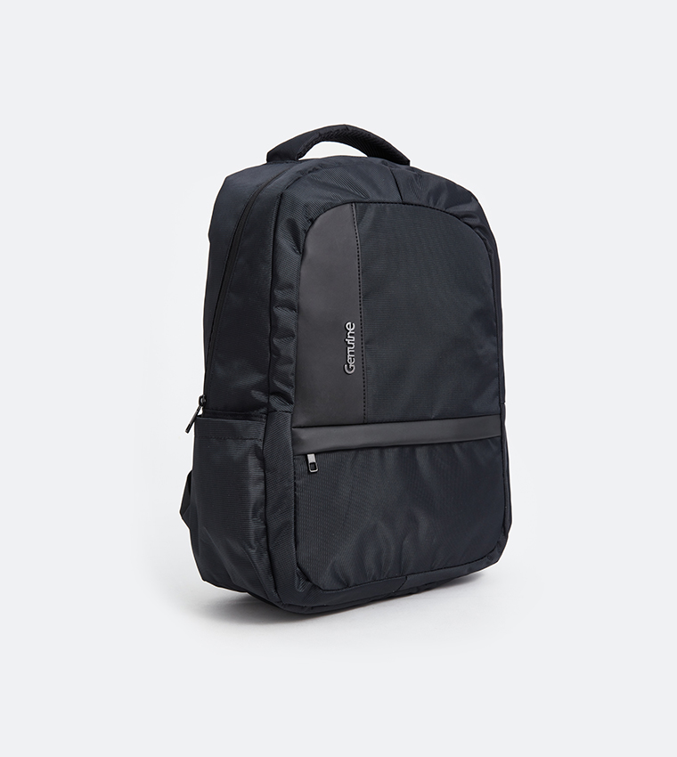Solid Zippered Backpack