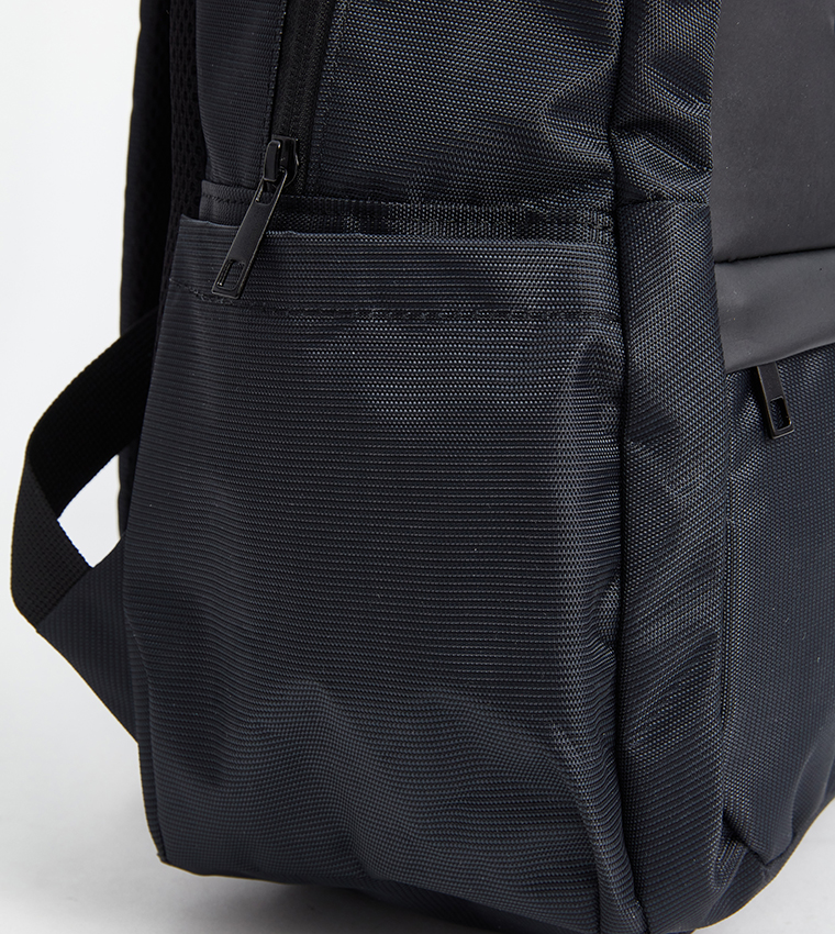 Solid Zippered Backpack
