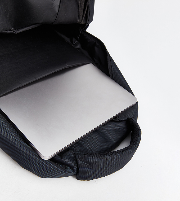 Solid Zippered Backpack