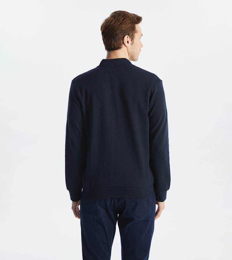 Solid Long Sleeves Zip-Up Jacket