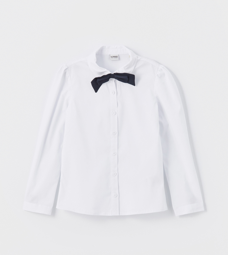 Solid Bow Detail Shirt