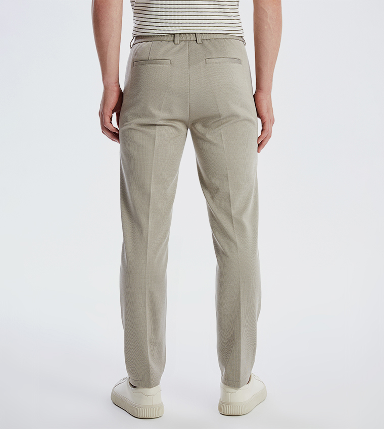 Textured Regular Fit Trousers
