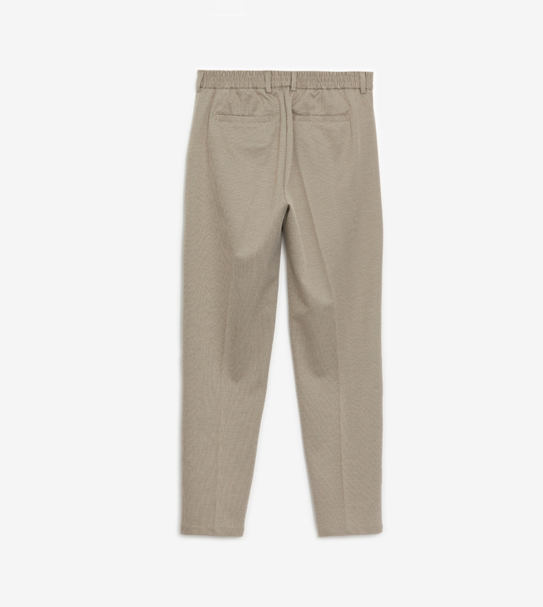Textured Regular Fit Trousers