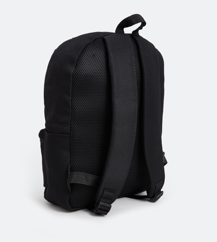 Badge Detail Zippered Backpack