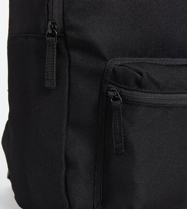 Badge Detail Zippered Backpack