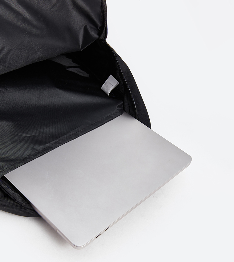 Badge Detail Zippered Backpack