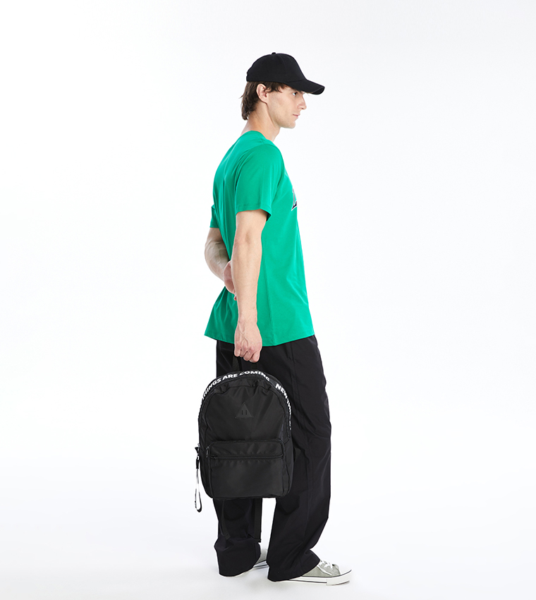 Badge Detail Zippered Backpack