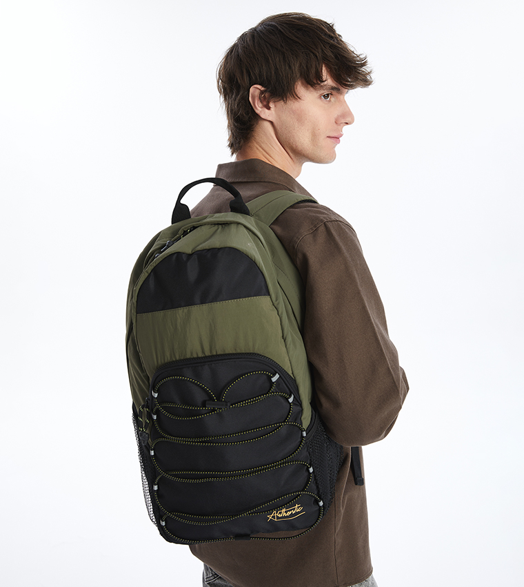Color Block Zippered Backpack