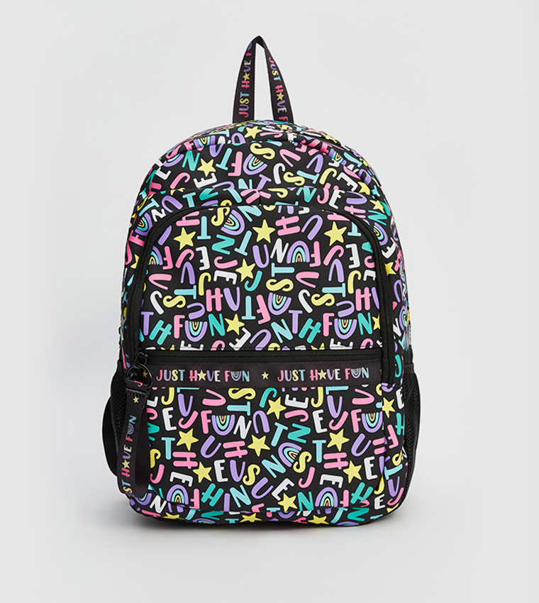 حقيبة ظهر مدرسية بطبعة