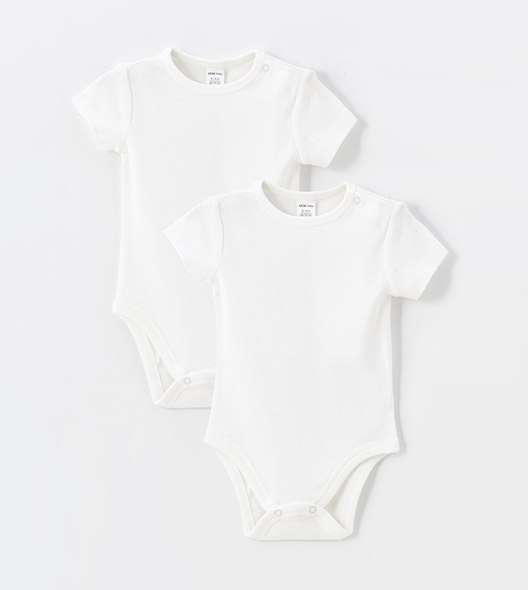 2-Pack Solid Snap Bodysuit