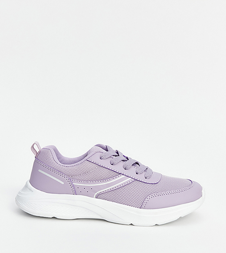 Round Toe Lace-Up Sneakers