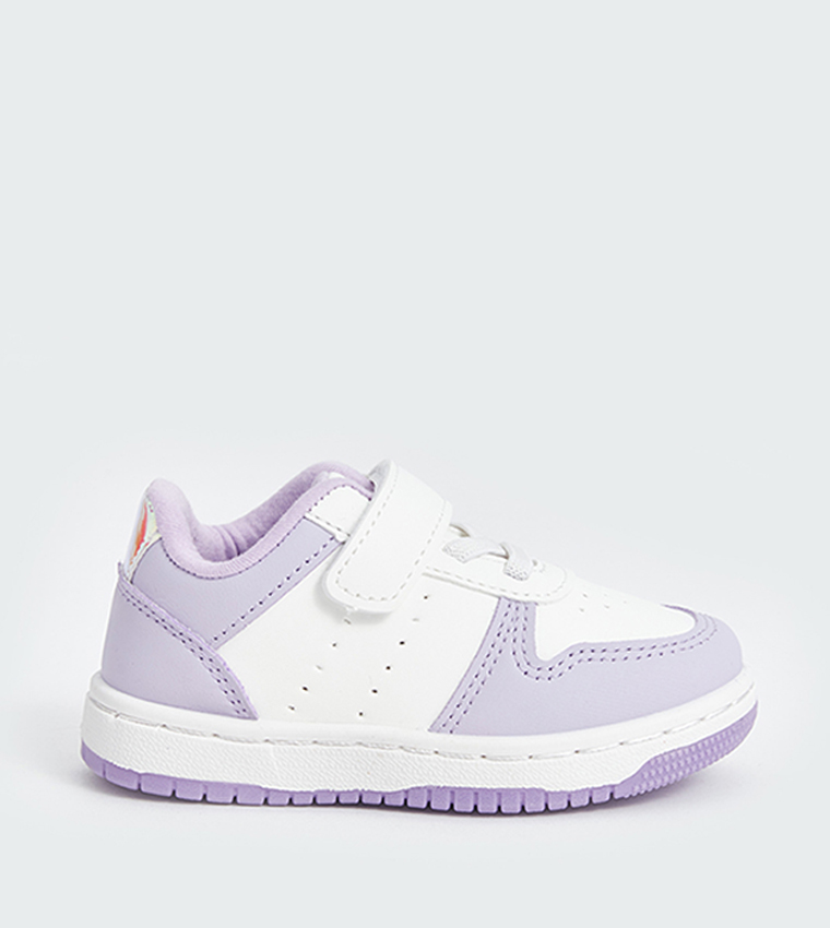 Color Block Velcro Closure Sneakers