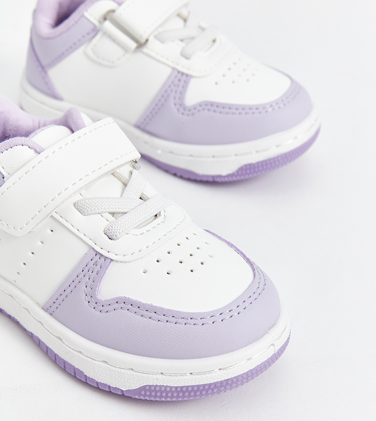 Color Block Velcro Closure Sneakers