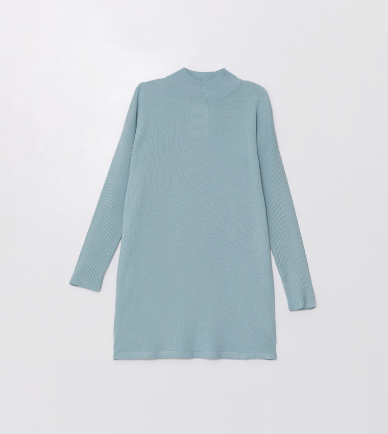 Solid Long Sleeves Tricot Tunic