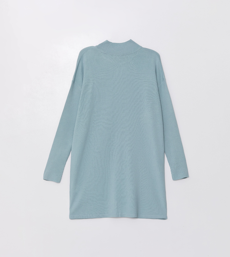 Solid Long Sleeves Tricot Tunic