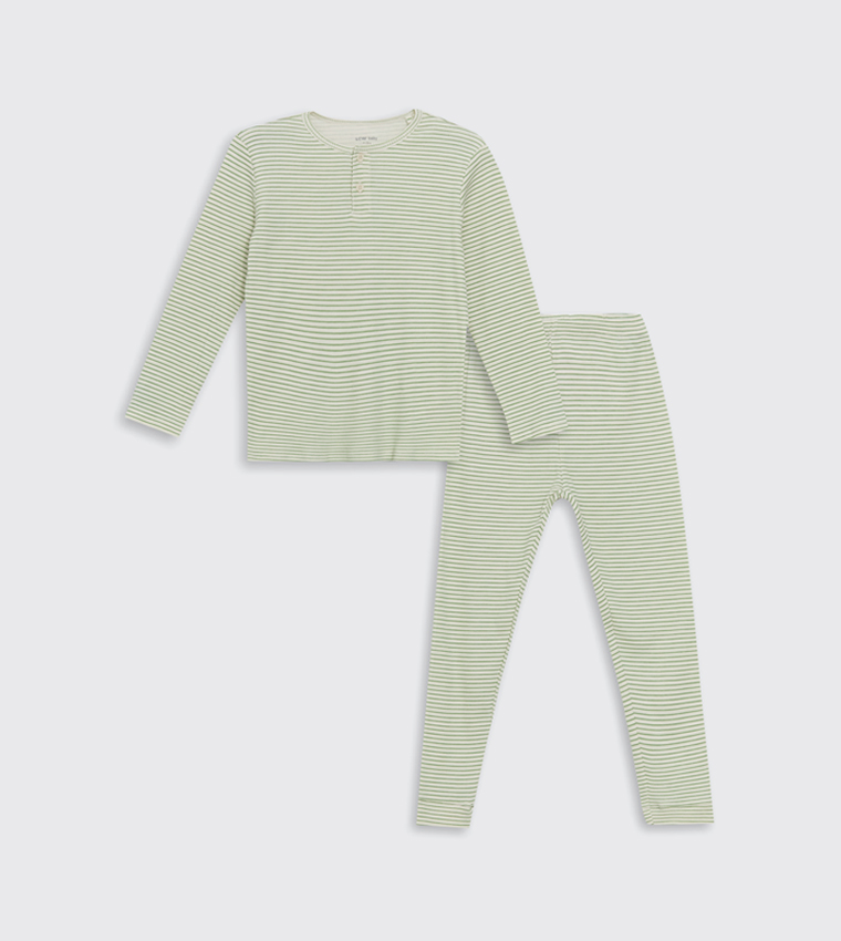 Striped Long Sleeves Pyjama Set