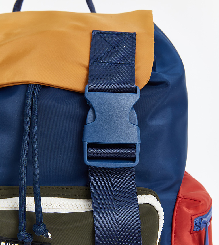 Color Block Multi-Compartment Backpack