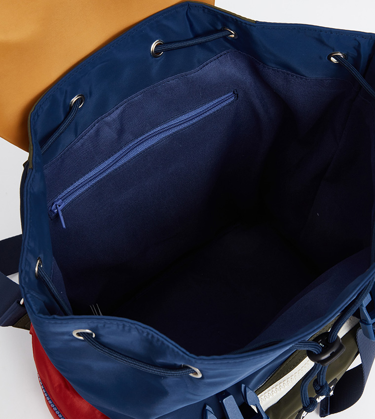 Color Block Multi-Compartment Backpack