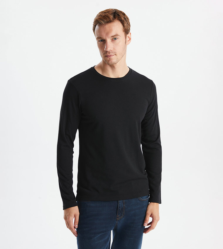 Solid Long Sleeves Sweatshirt