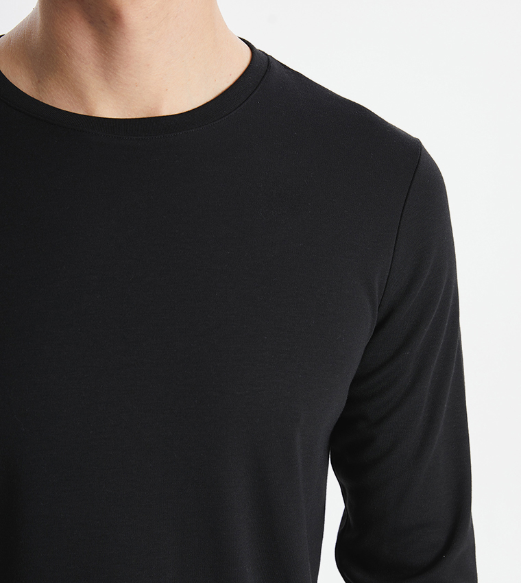 Solid Long Sleeves Sweatshirt