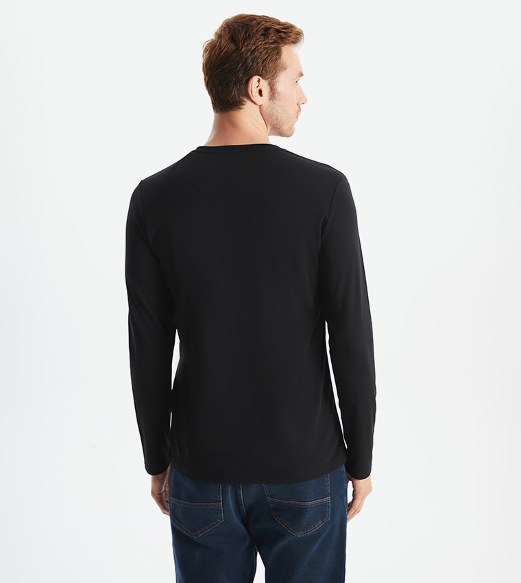 Solid Long Sleeves Sweatshirt