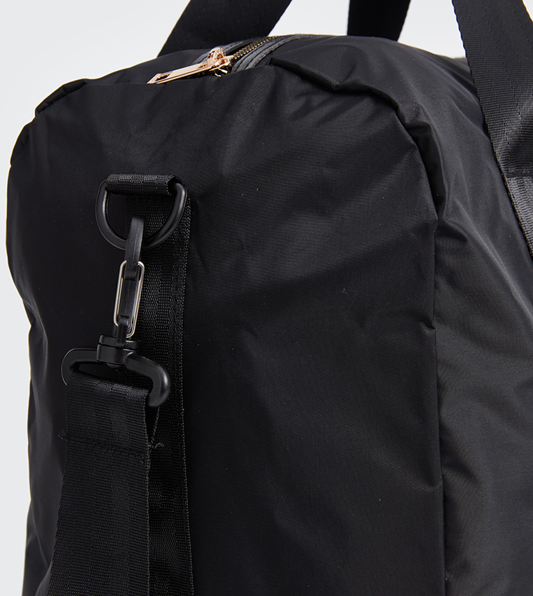 Solid Zippered Tote Bag
