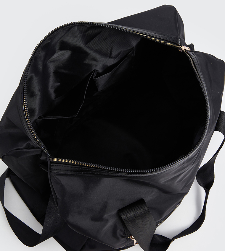 Solid Zippered Tote Bag