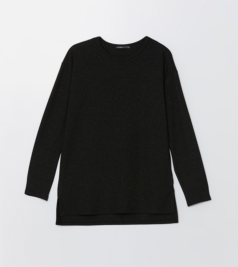 Solid Long Sleeves Oversized T-Shirt