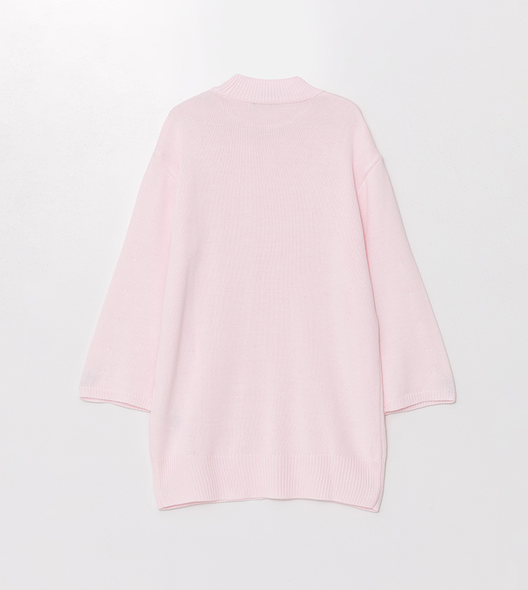 High Neck Maternity Knit Tunic Sweater