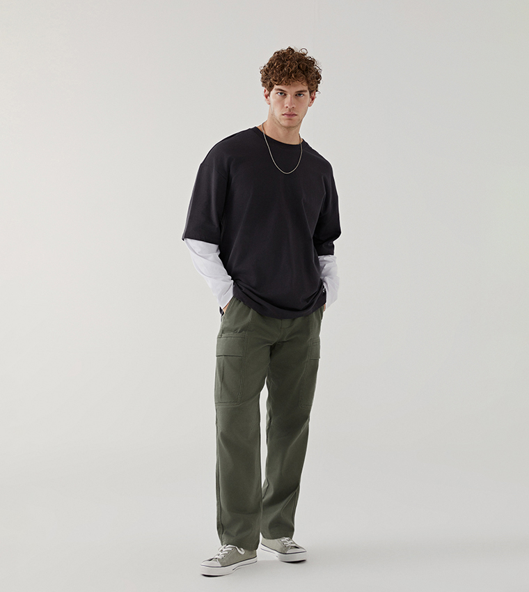 Mid Rise Comfortable Fit Trousers