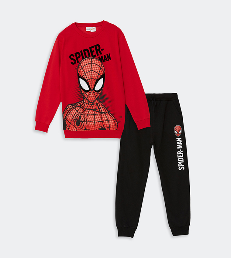 Spiderman Printed Sweatsuit Set