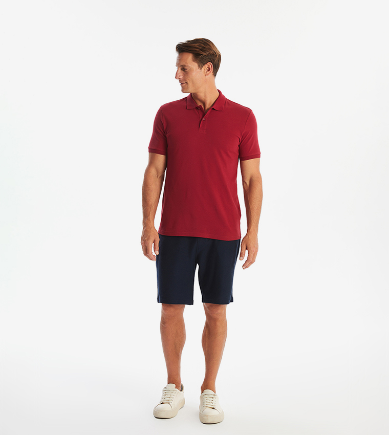 Solid Short Sleeves Pique Polo T-Shirt