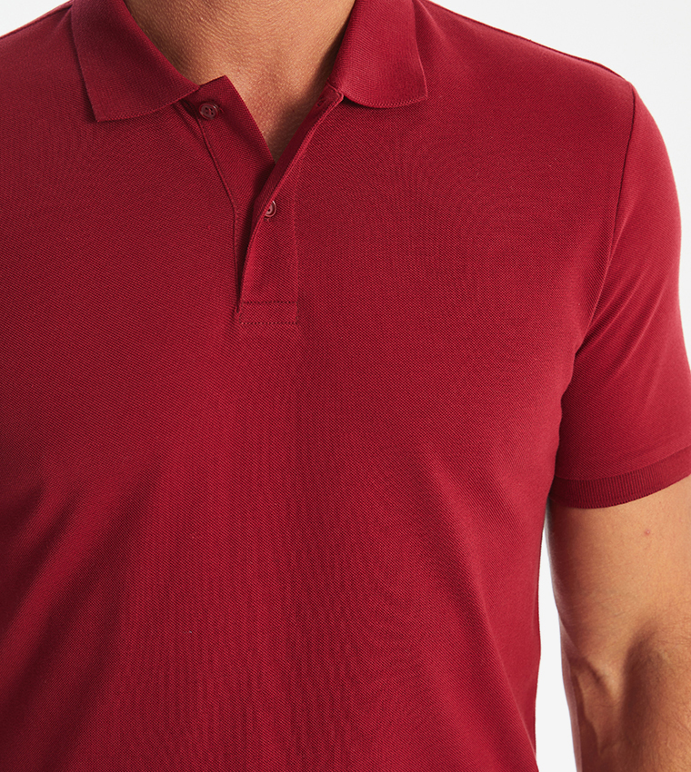 Solid Short Sleeves Pique Polo T-Shirt
