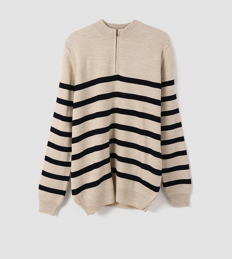 Striped Long Sleeves Knitwear Sweater