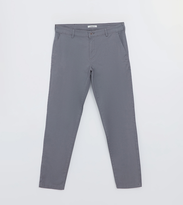 Solid Slim Fit Chino Trousers