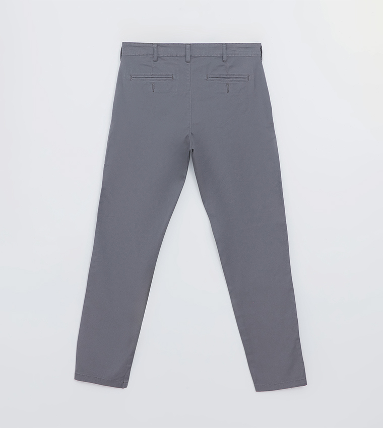 Solid Slim Fit Chino Trousers
