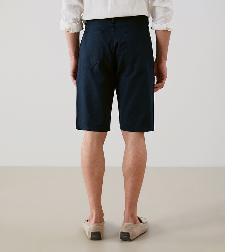 Solid Slim Fit Chino Shorts