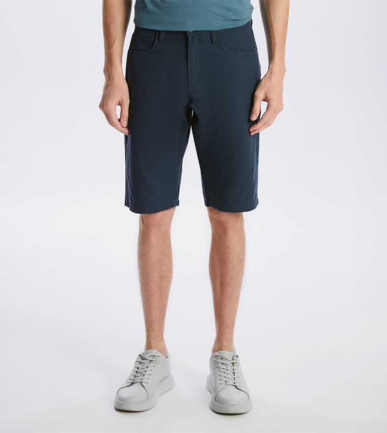 Solid Slim Fit Chino Shorts
