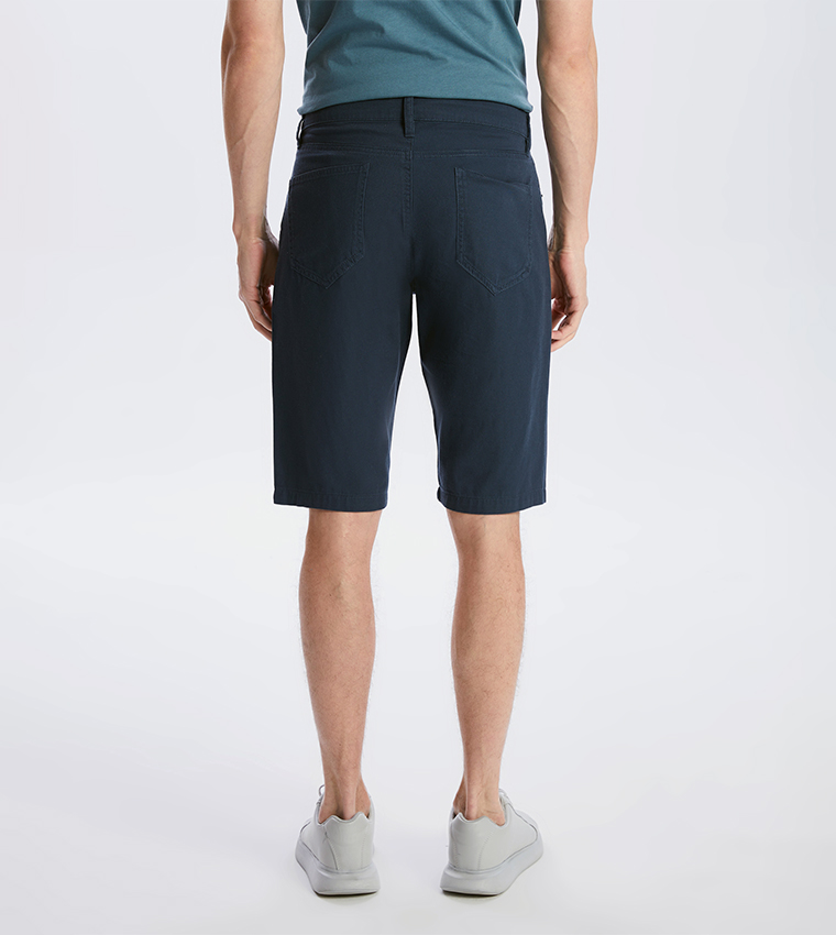 Solid Slim Fit Chino Shorts
