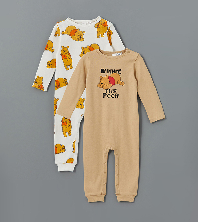 Pack of 2 Winnie The Pooh Printed Rompers