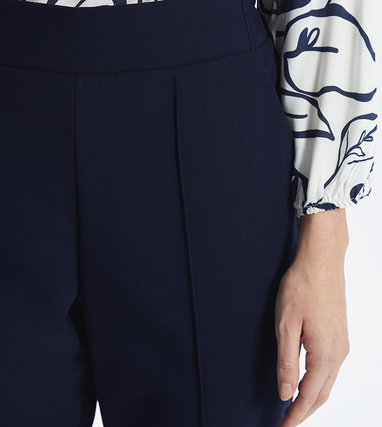 Solid Slim Fit Trousers