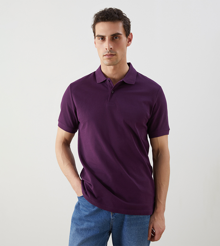Solid Short Sleeves Polo T-Shirt