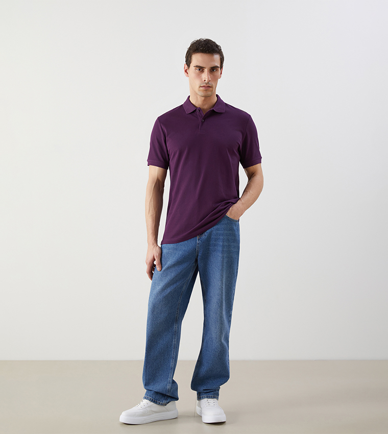 Solid Short Sleeves Polo T-Shirt