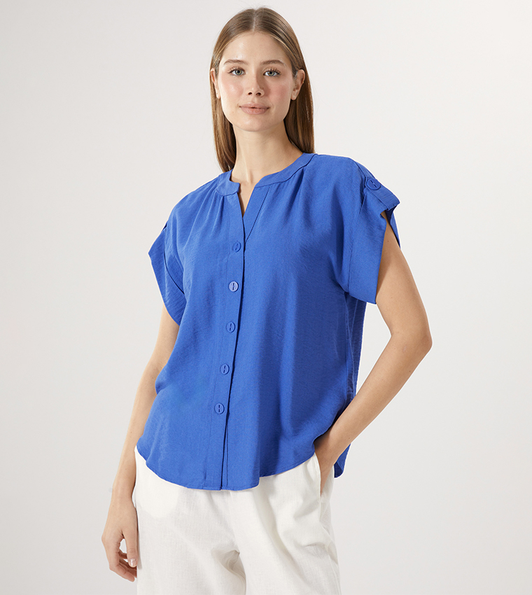 Textured Short Sleeves Top