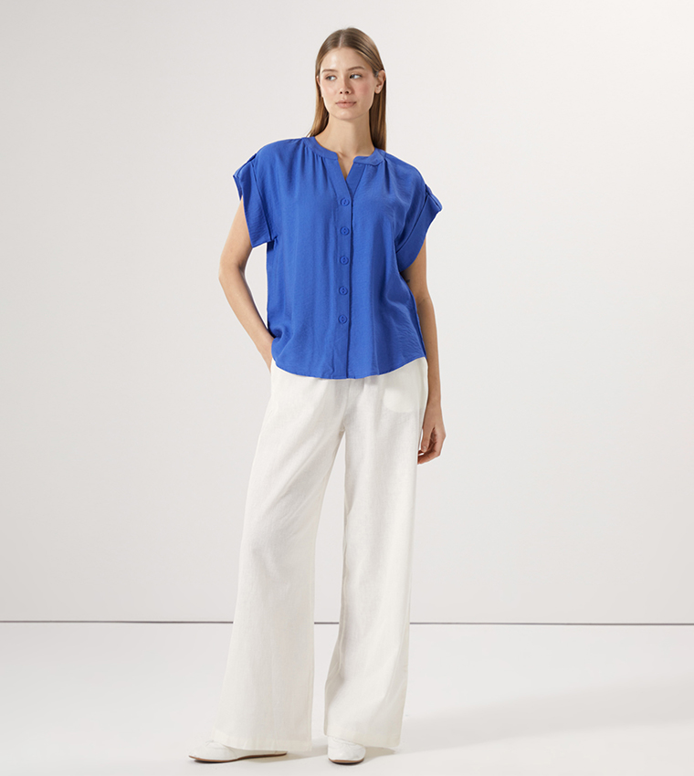 Textured Short Sleeves Top
