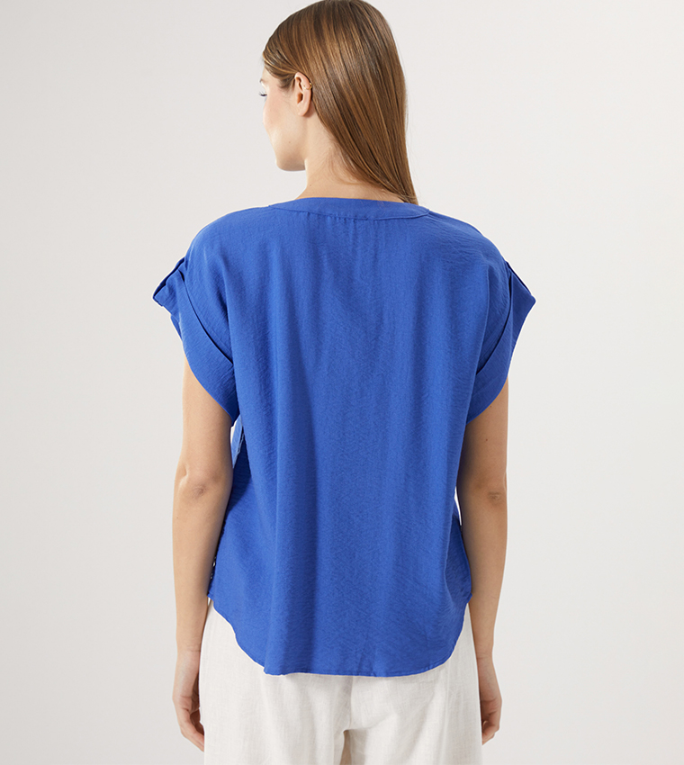 Textured Short Sleeves Top