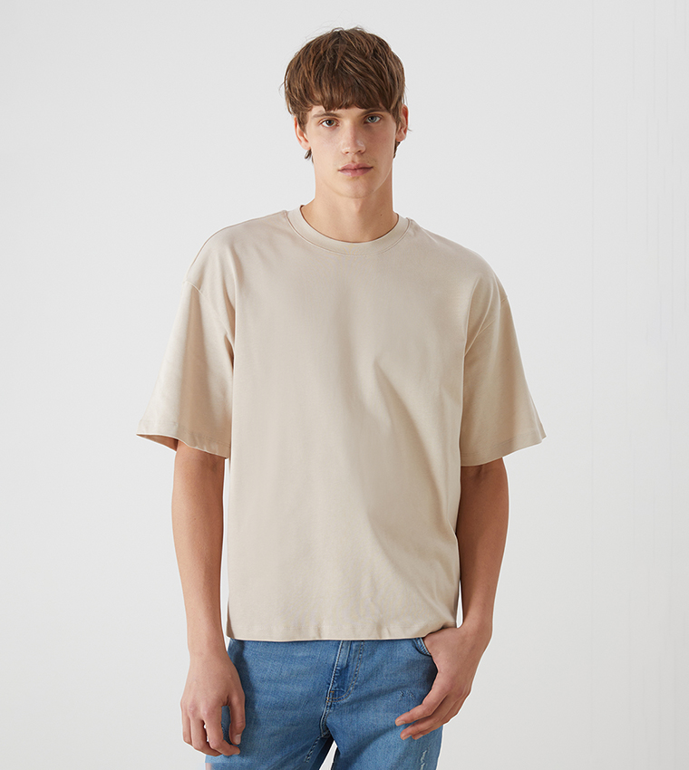 Solid Crew Neck T-Shirt