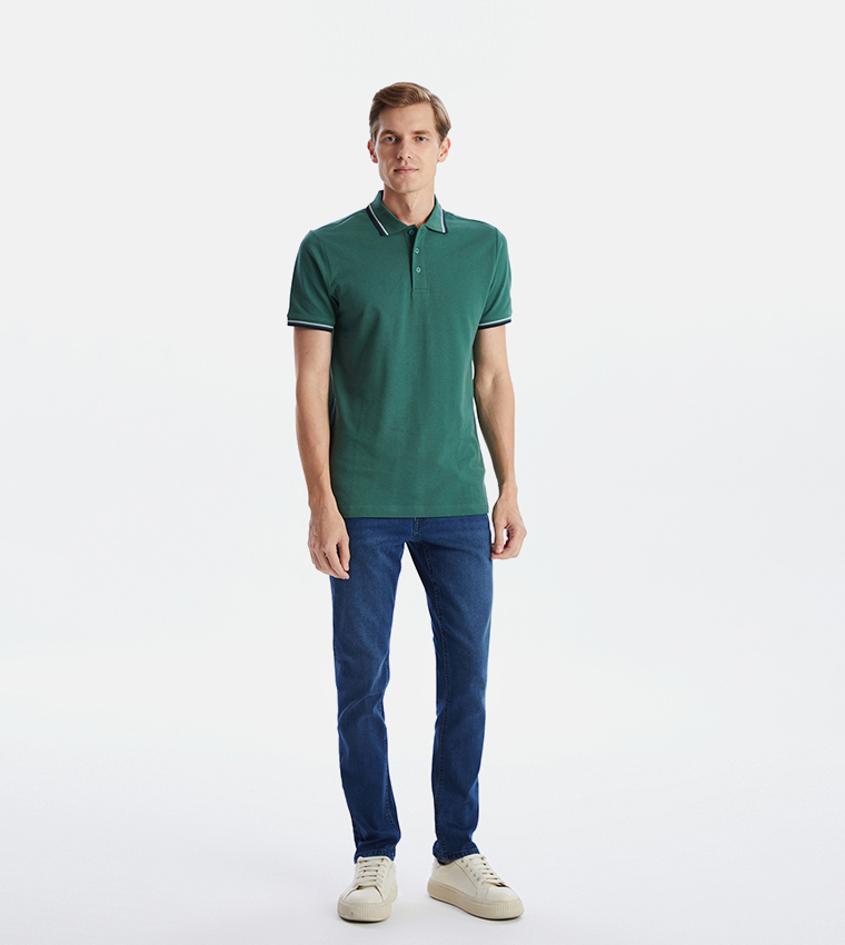 Solid Short Sleeves Pike Polo T-Shirt