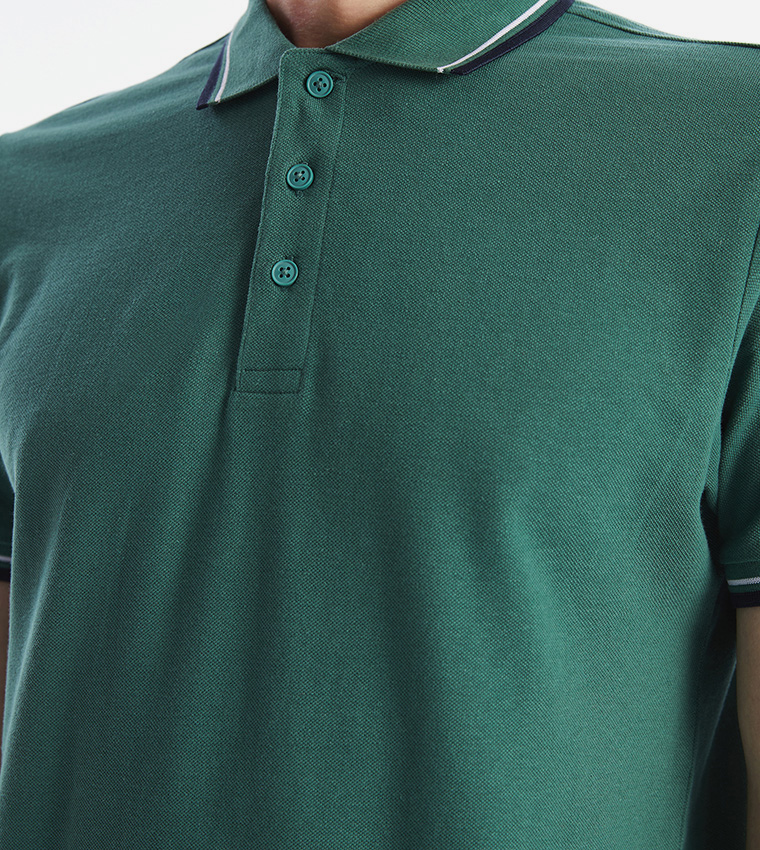 Solid Short Sleeves Pike Polo T-Shirt